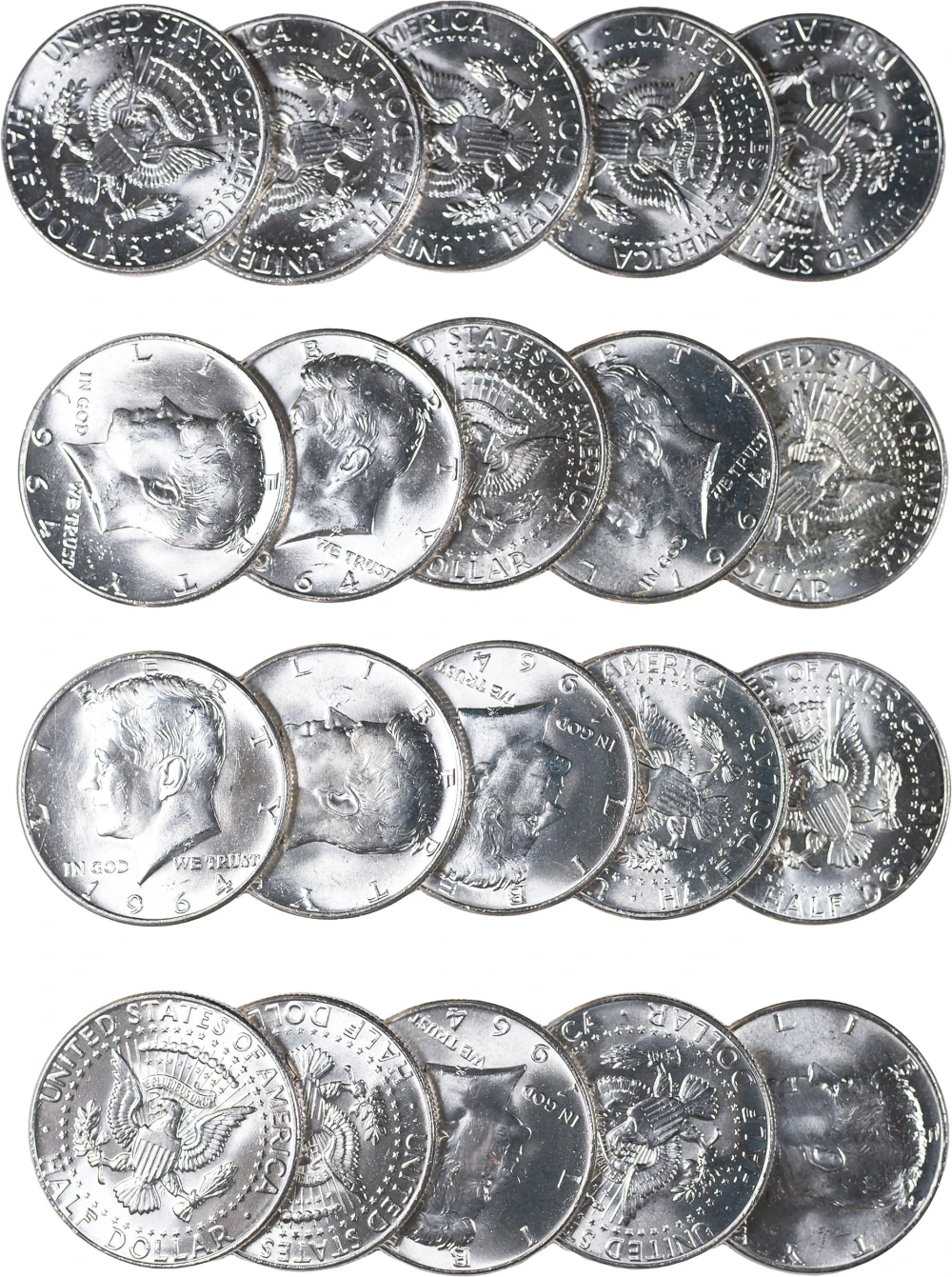 Unc Roll 1964 Kennedy Half Dollars