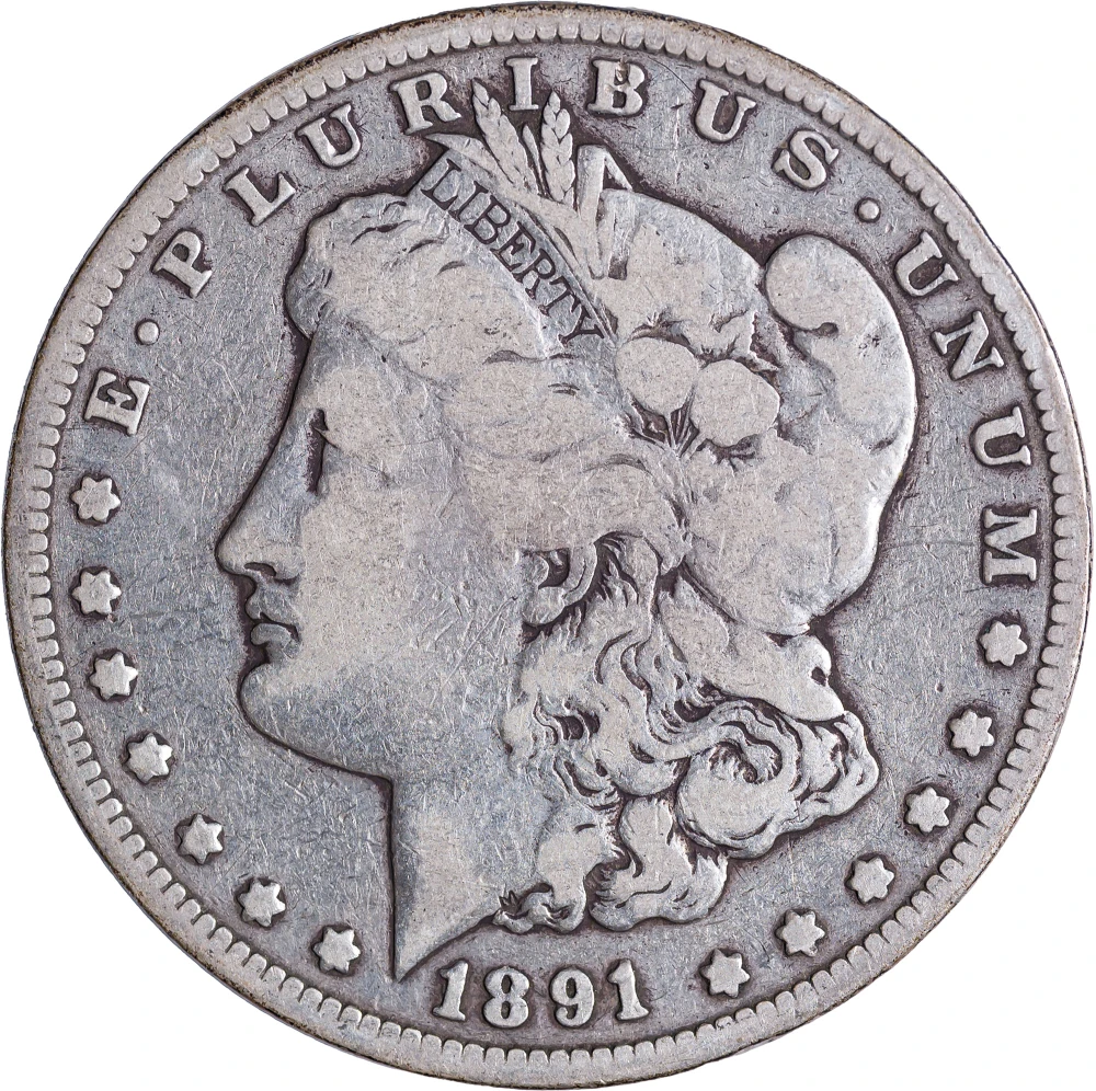 Fine-12 1891-CC Morgan Dollar
