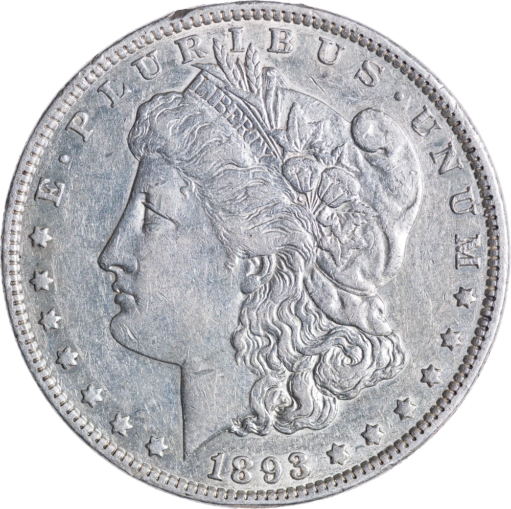 EF-45 1893 Morgan Dollar