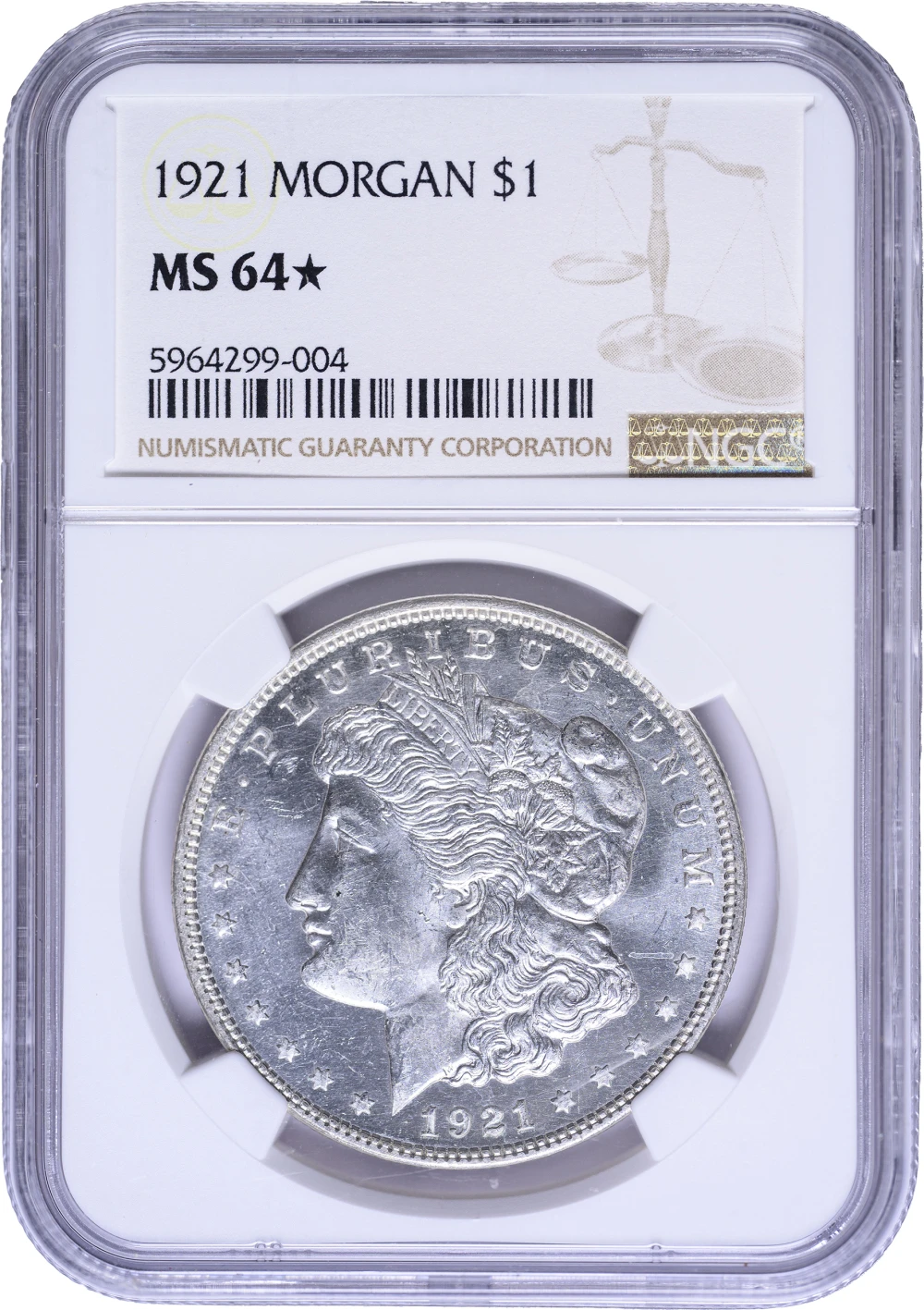 NGC MS-64* 1921 Morgan Dollar