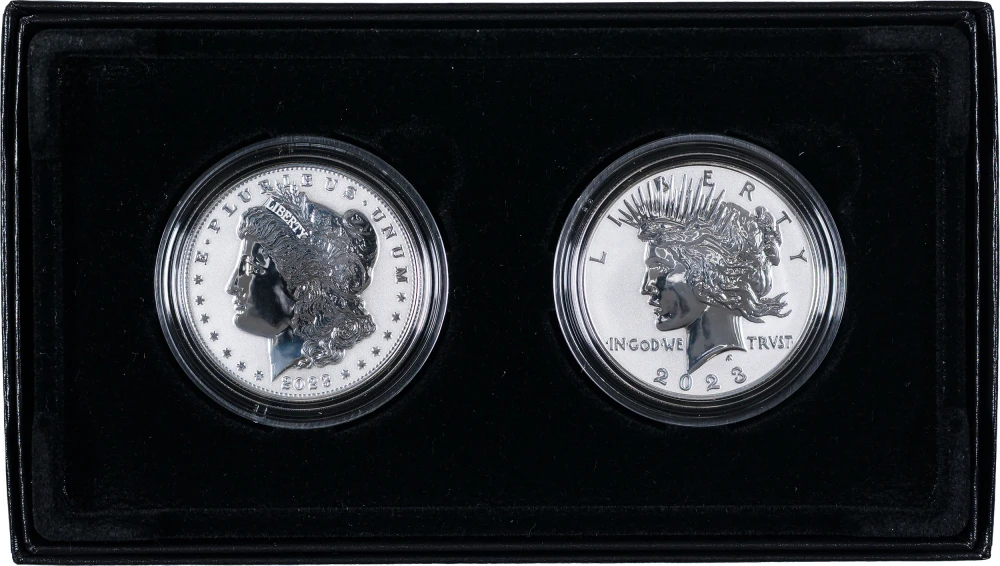 2023 Reverse Proof Morgan & Peace $1 2 Coin Set