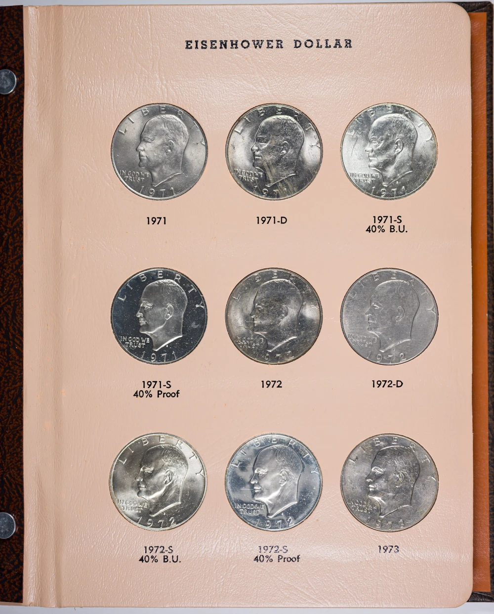 Complete 1971-78 Eisenhower Dollar Set W/Extras