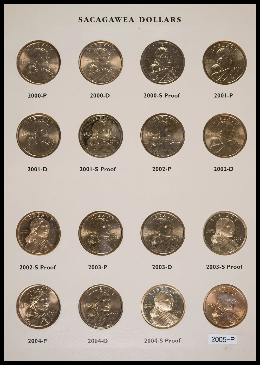 Complete 2000-2024 P-D-S Sacagawea Dollar Set