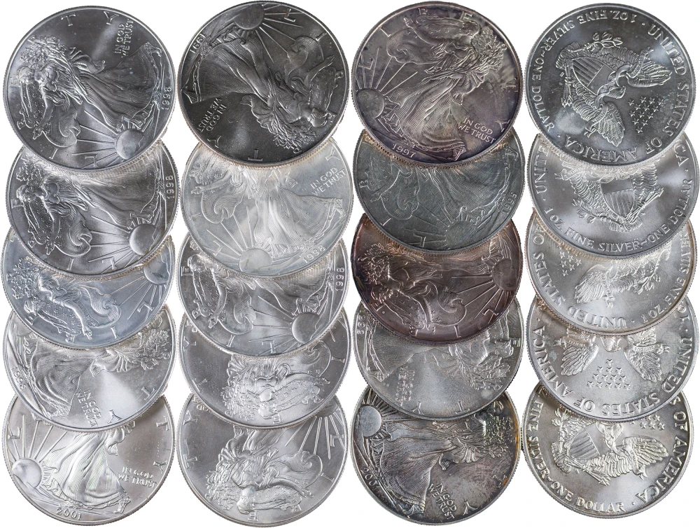 Mixed Date Silver Eagle Roll