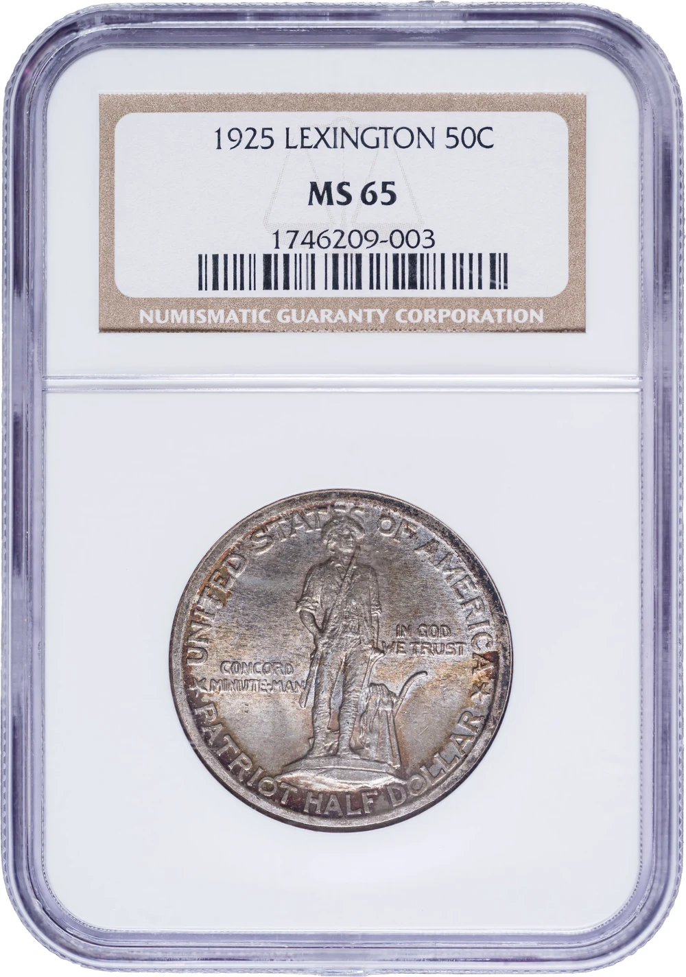NGC MS-65 1925 Lexington Half Dollar