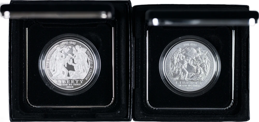 UNC & Proof Greatest Generation $1 Silver Pair