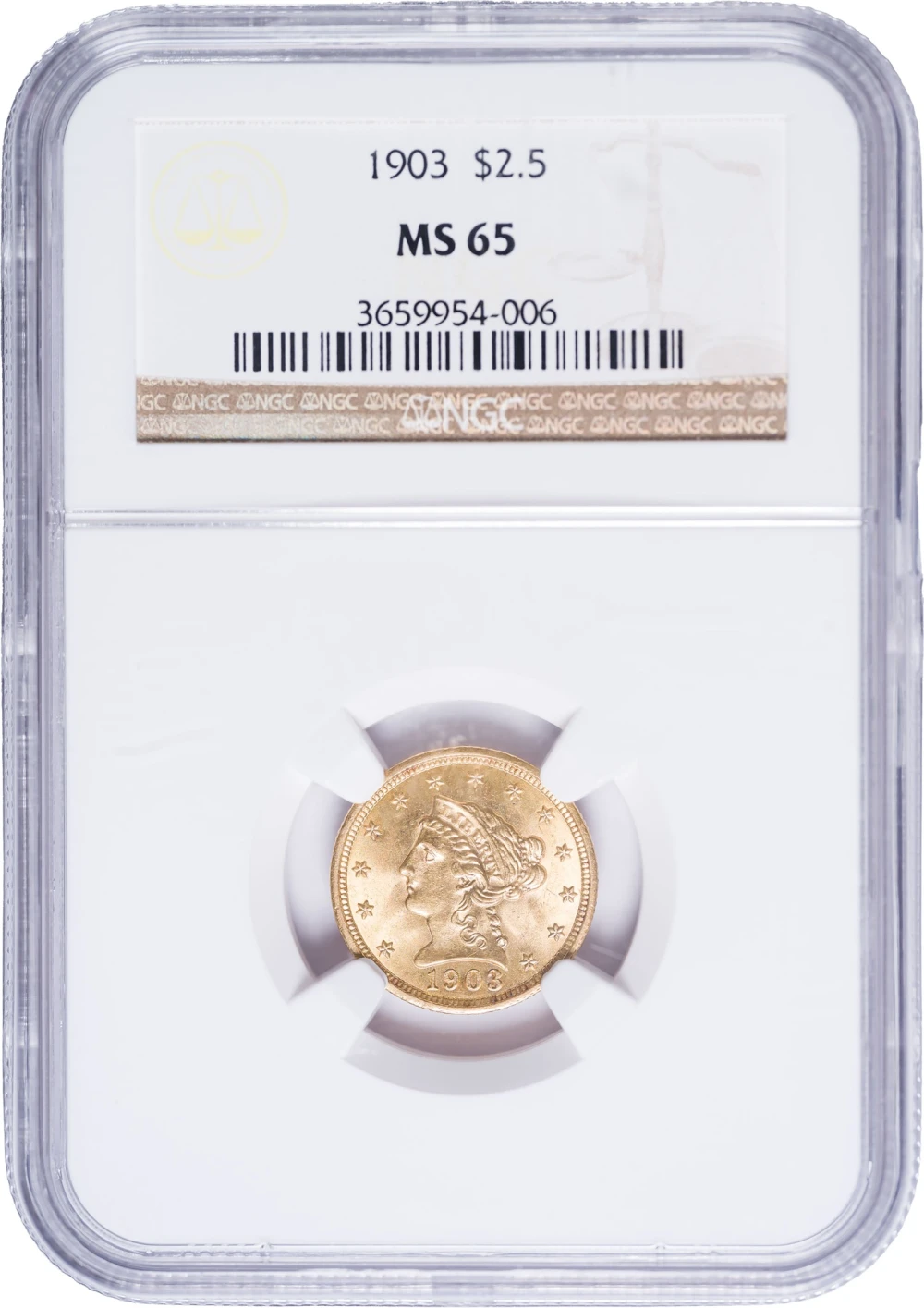 NGC MS-65 1903 Gold $2.50