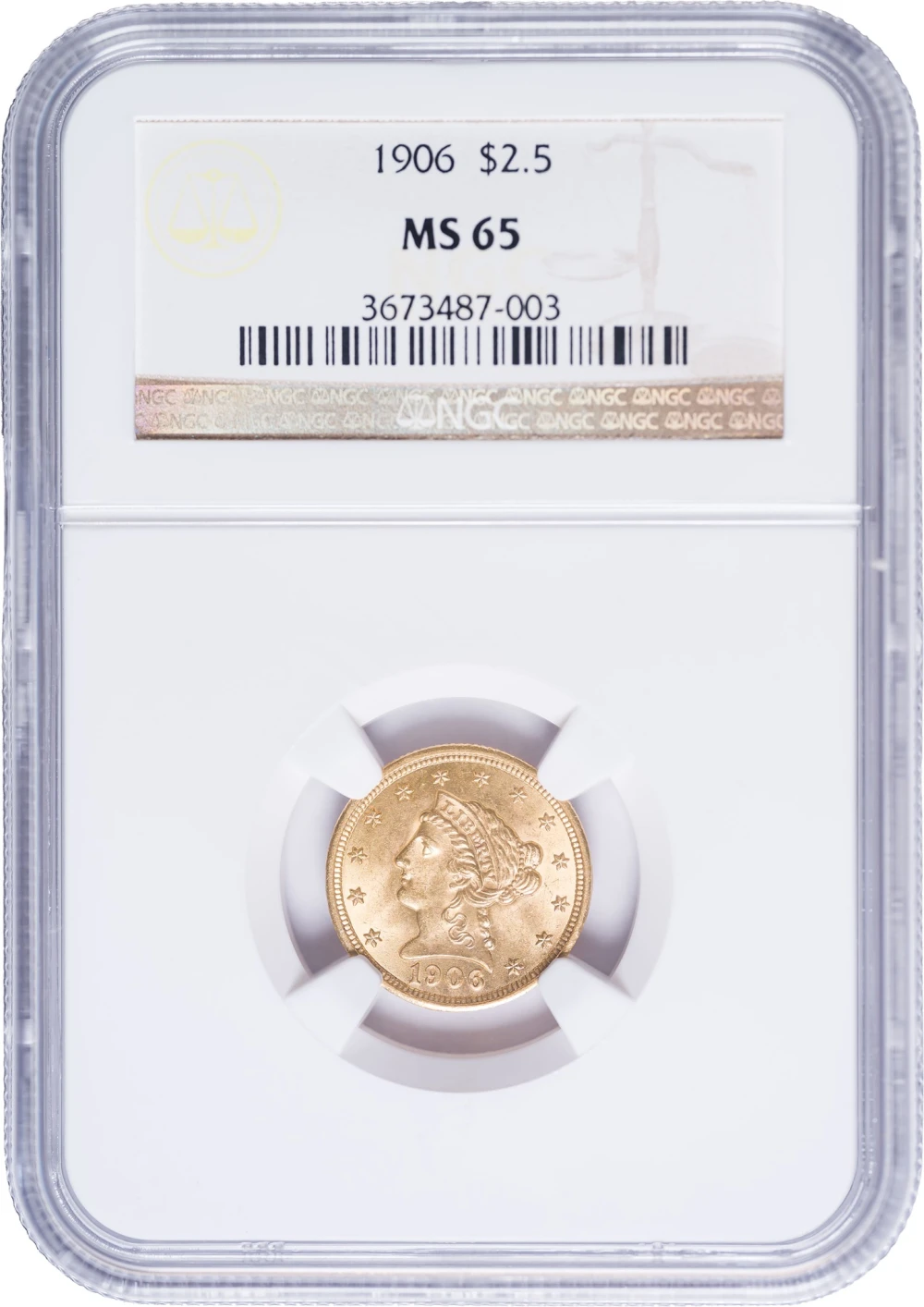 NGC MS-65 1906 Gold $2.50