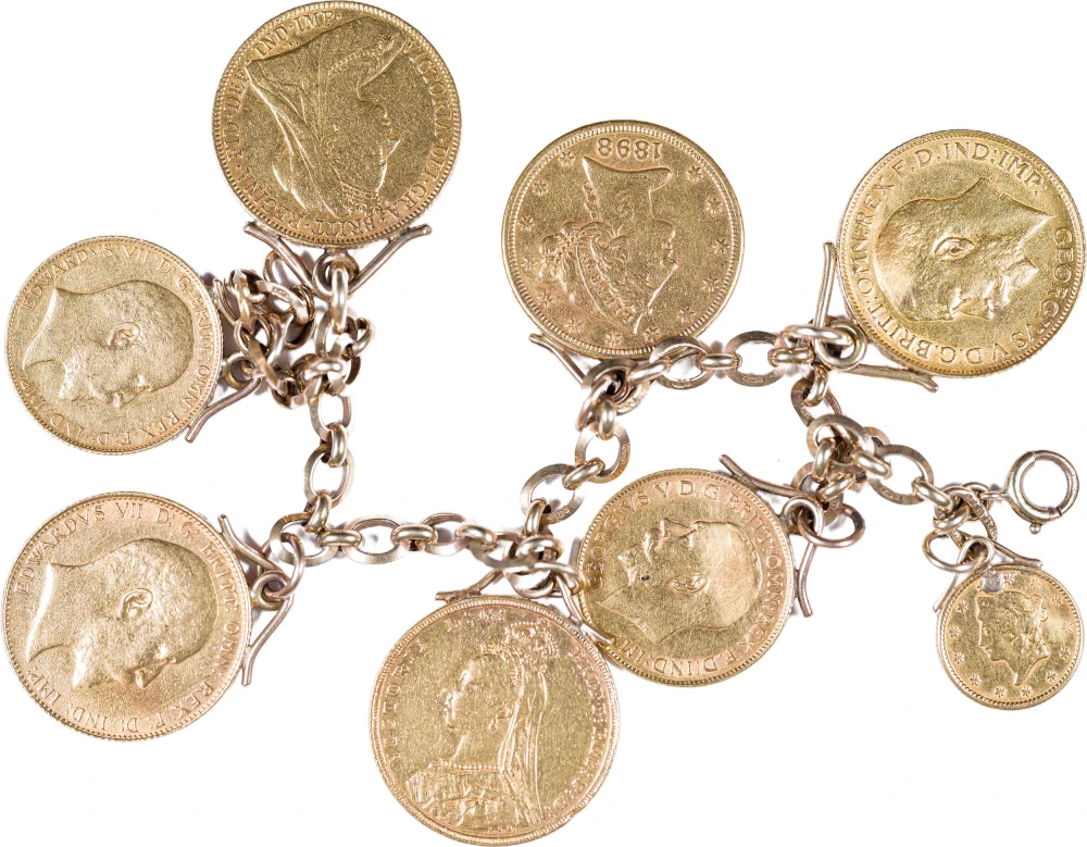 U.S. & Great Britian World Coin Bracelet