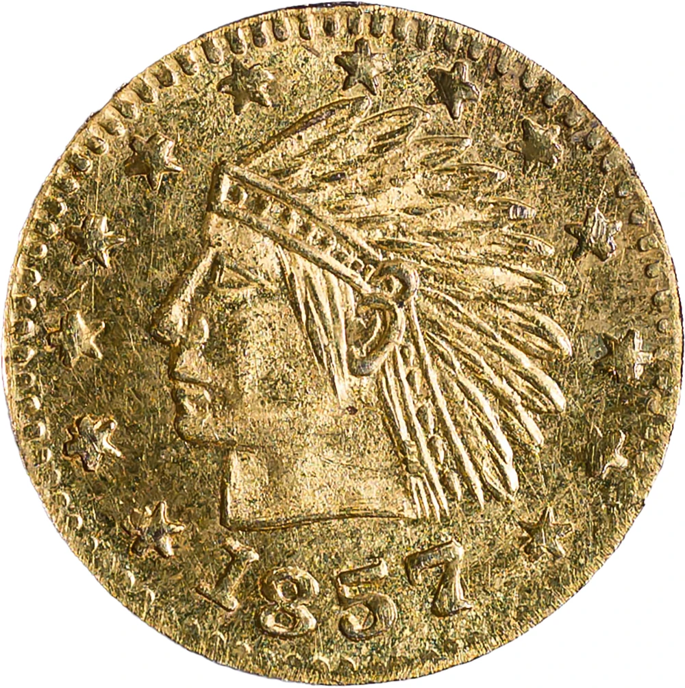 MS-63 1857 California Gold Token