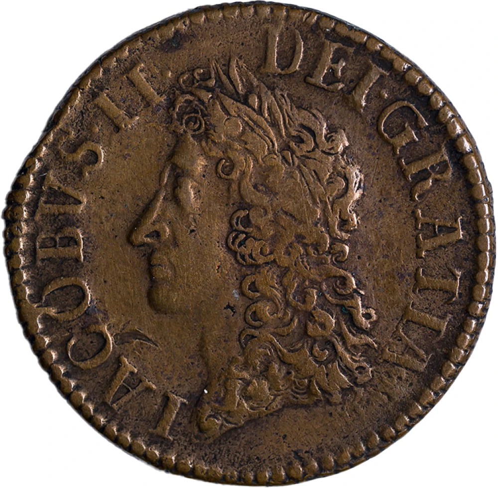 Ireland. EF-40 1690 1/2 Crown Gun Money