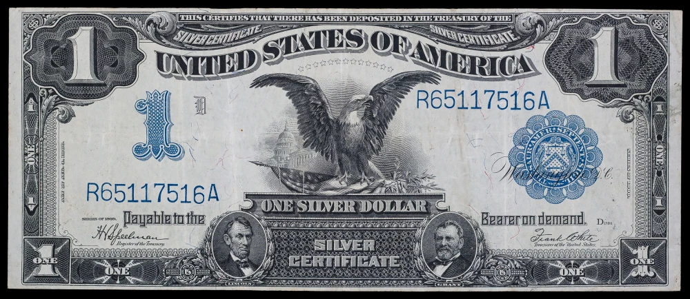 VF+ Series 1899 $1 Black Eagle Note