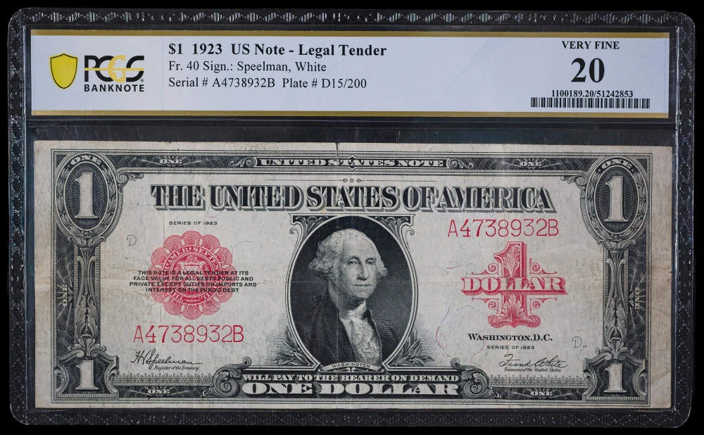 PCGS VF-20 1923 United States Note $1