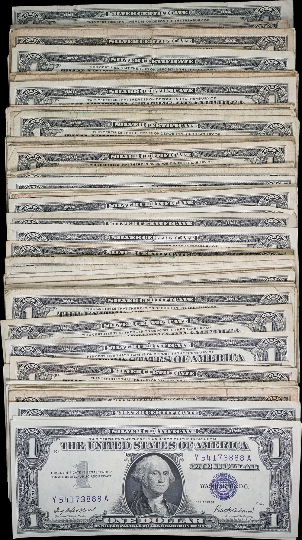 100 PCS Mixed $1 Silver Certificates