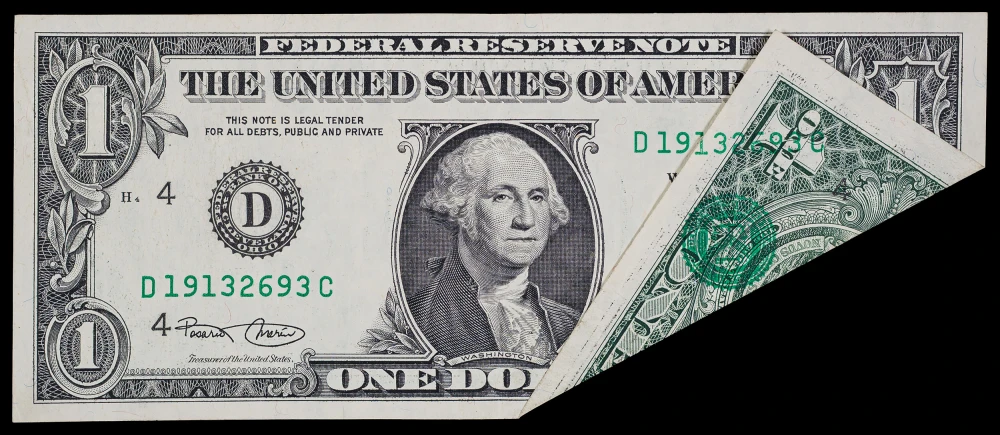 EF to AU 2003 Fold-Over Error $1 Note