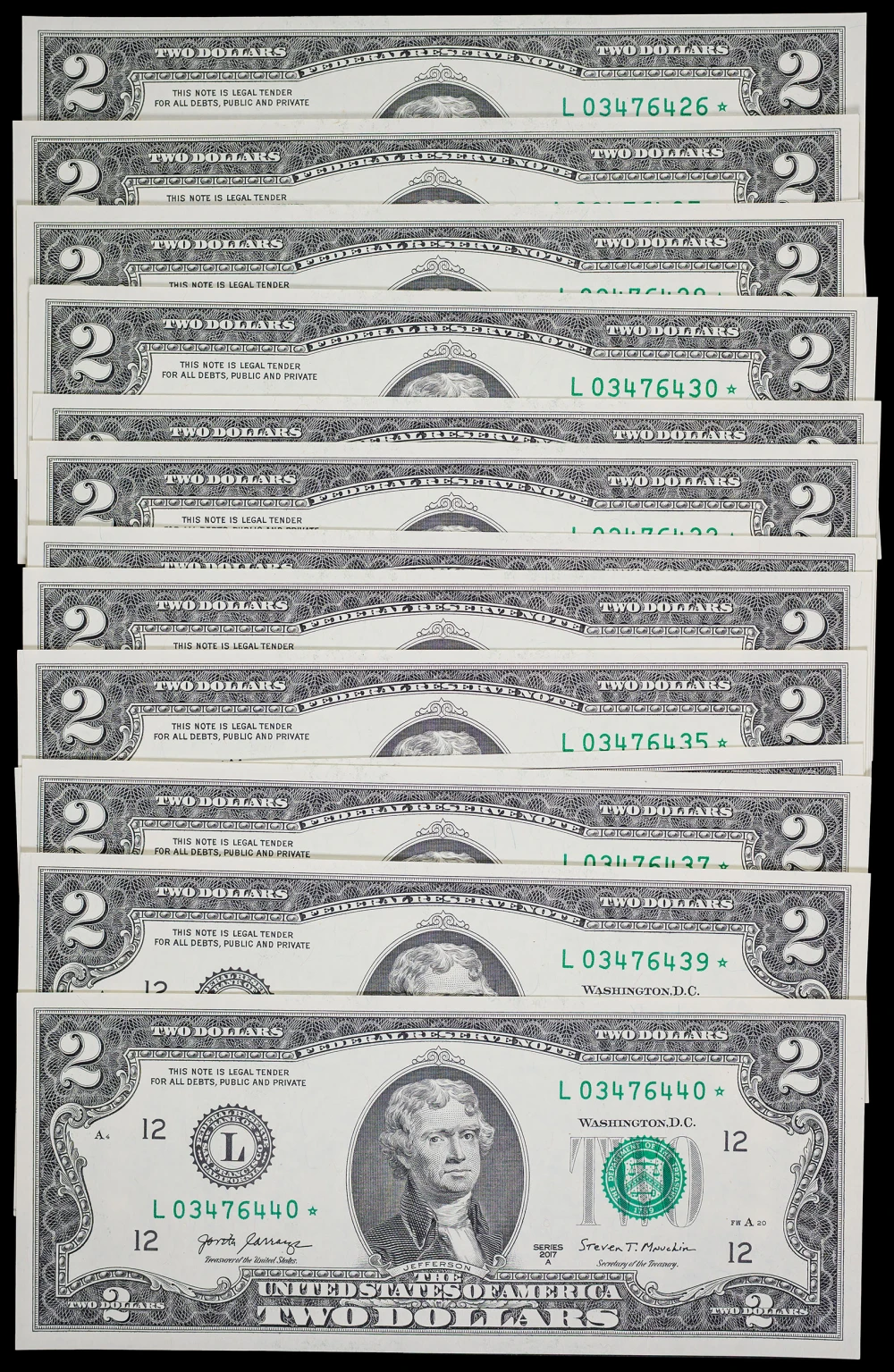 Hoardlet of 2017A $2 Star Notes