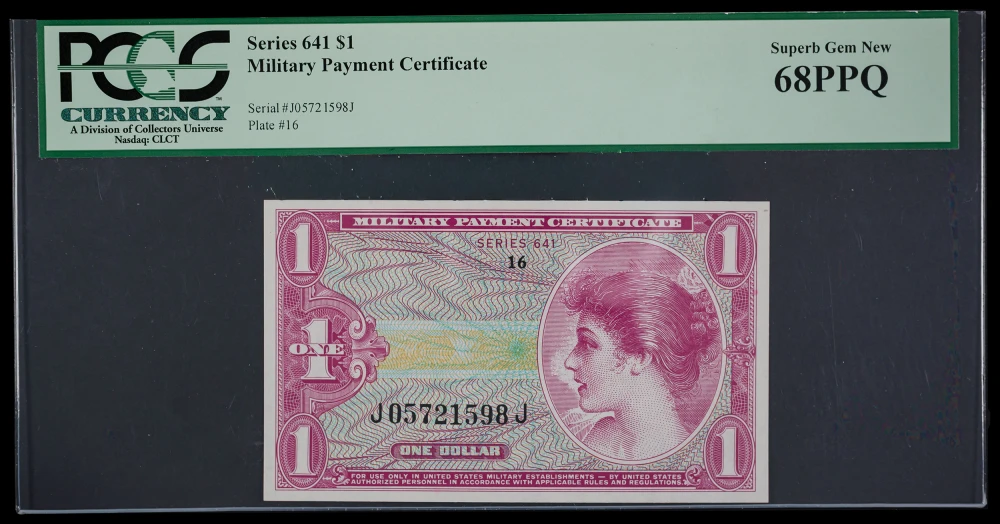 PCGS Superb Gem-68 PPQ $1 MPC