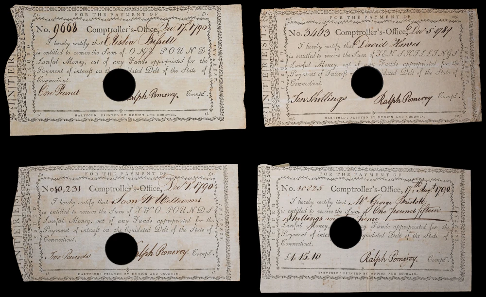 Four Connecticut Payment Certificates