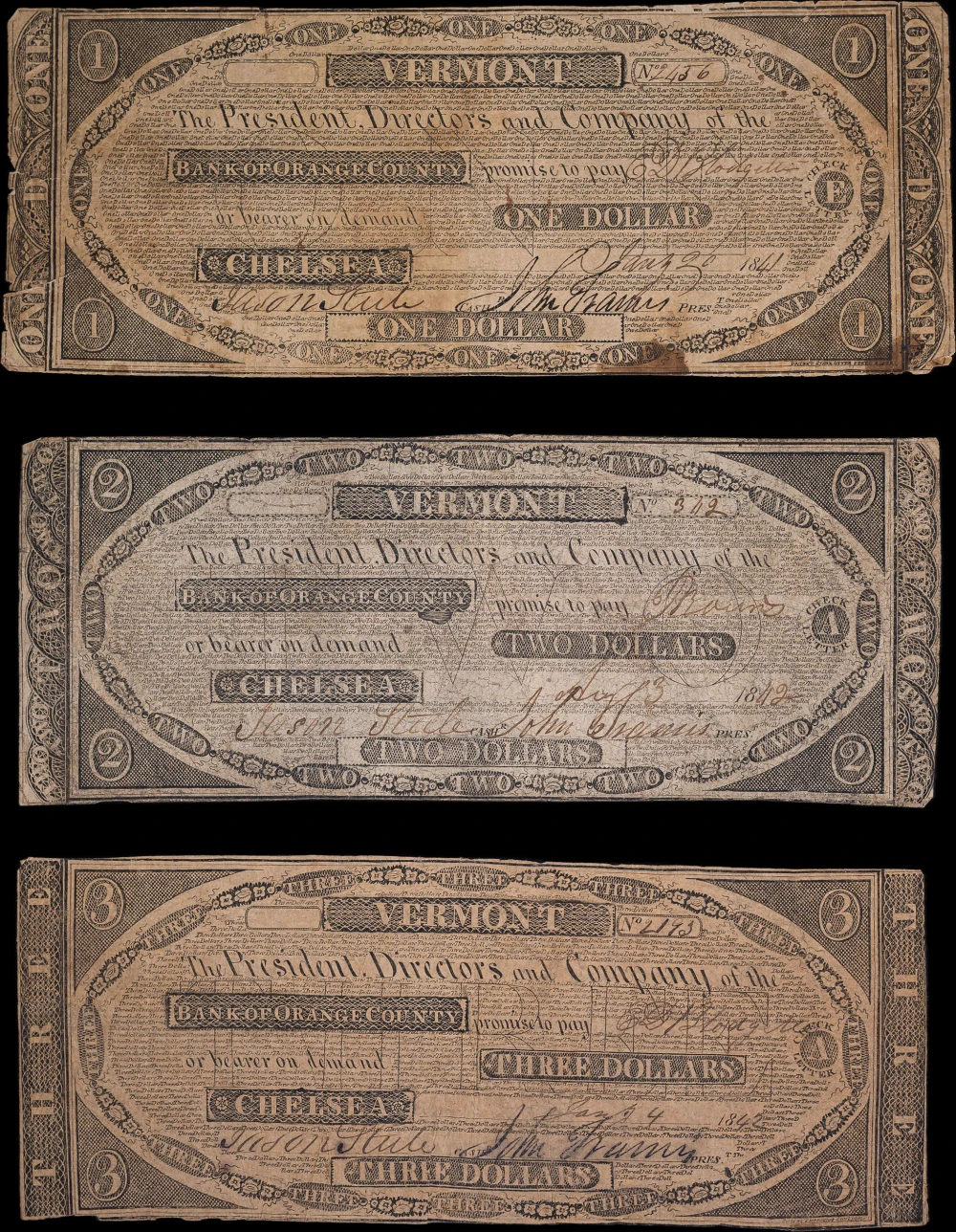 Chelsea Vt. 3 Diff 1840's Obsoletes