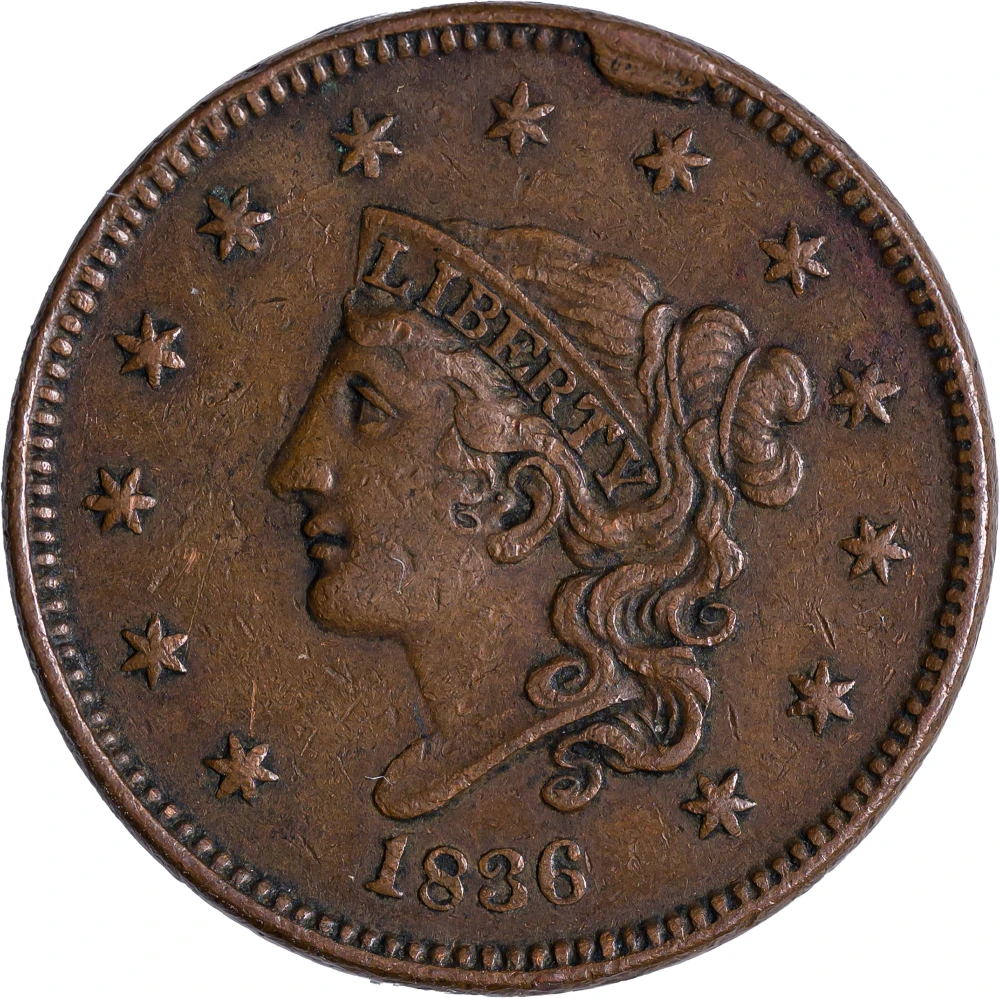 EF-40 1836 Large Cent