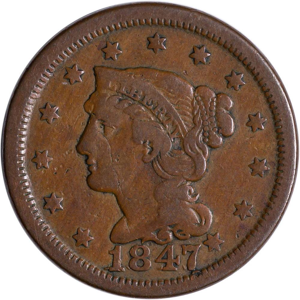 Fine-12 1847/1847 Large Cent