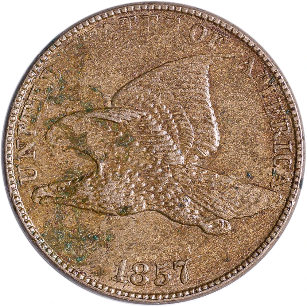 AU-50 Details 1857 Flying Eagle Cent
