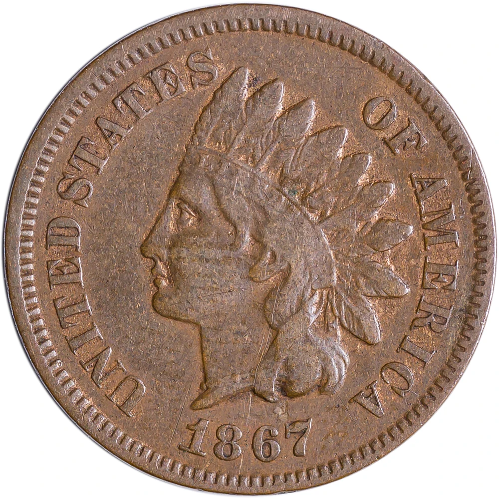 Fine-12 1867 Indian Cent