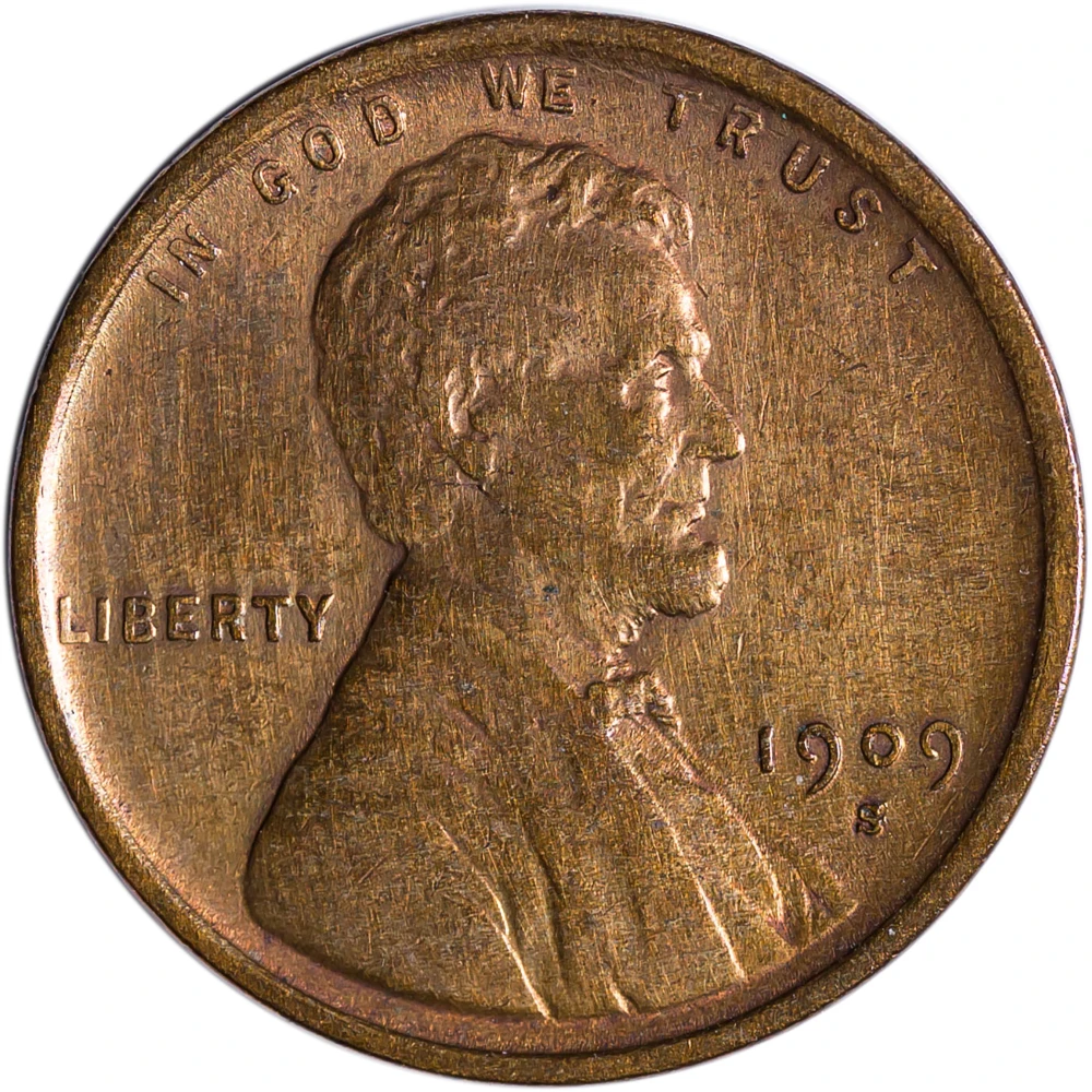 EF Details 1909-S/S Lincoln Cent