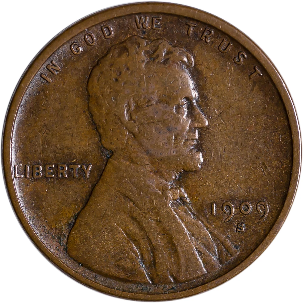 EF-40 1909-S VDB Lincoln Cent