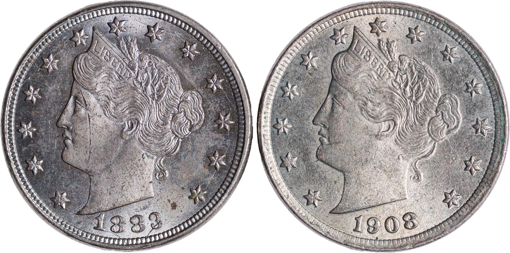 Mint State Liberty Nickel Pair