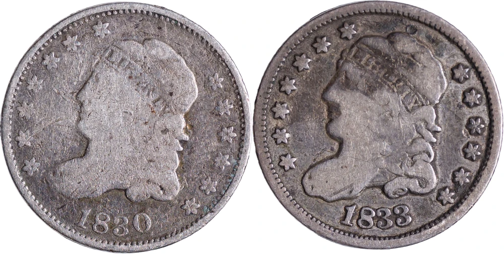 Capped Bust Half Dime Duo