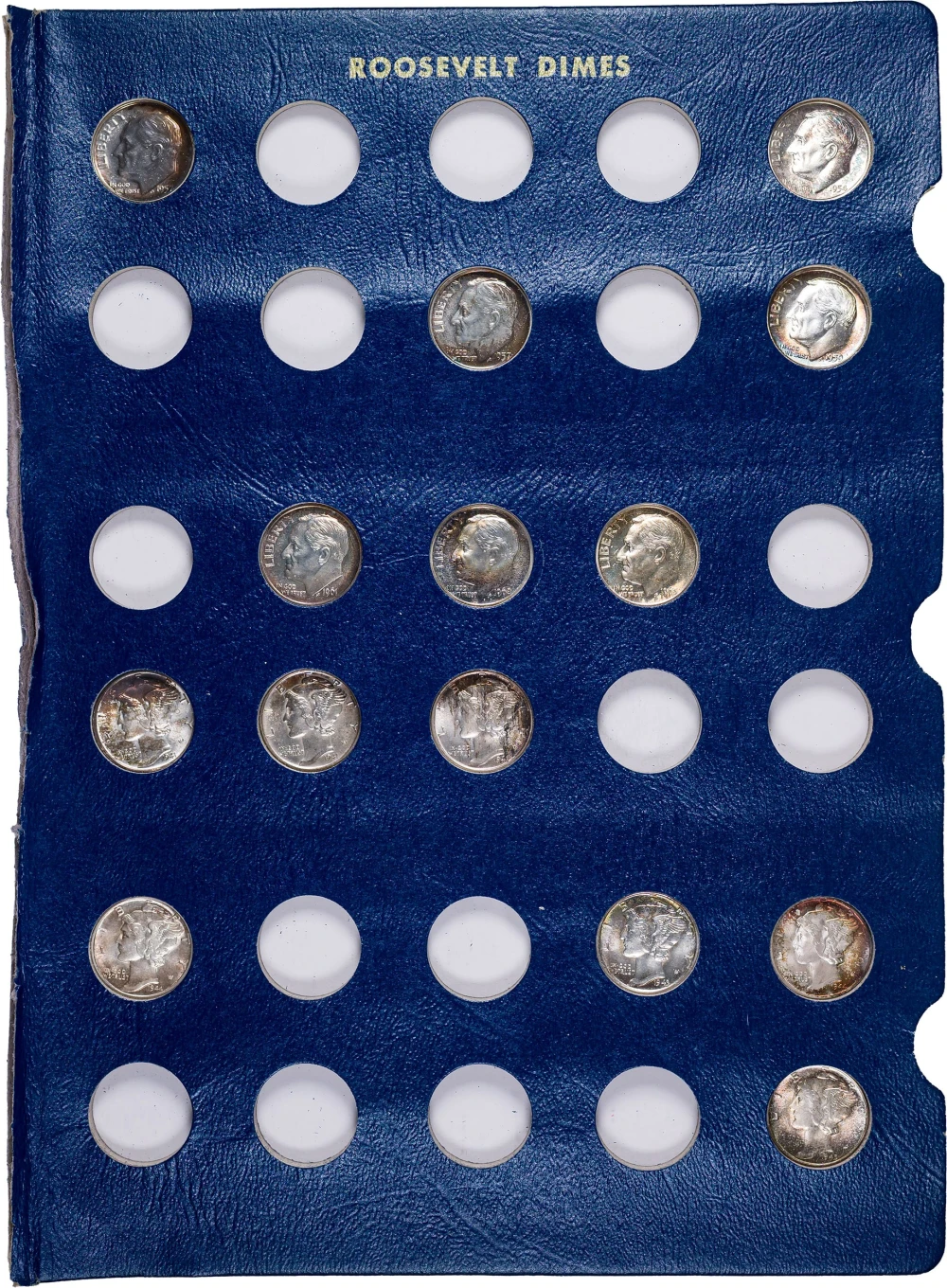 Toned Unc Mercury and Proof Roosevelt Dimes Group