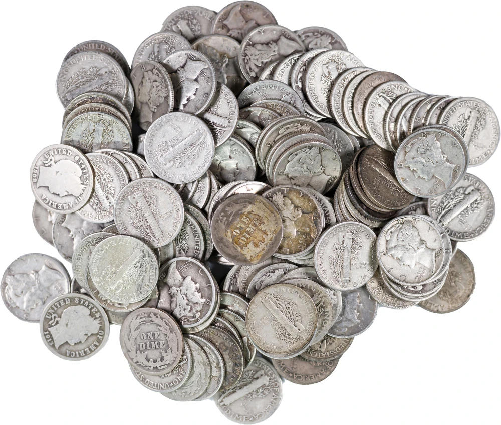 Hoard of Mostly Mercury Silver Dimes