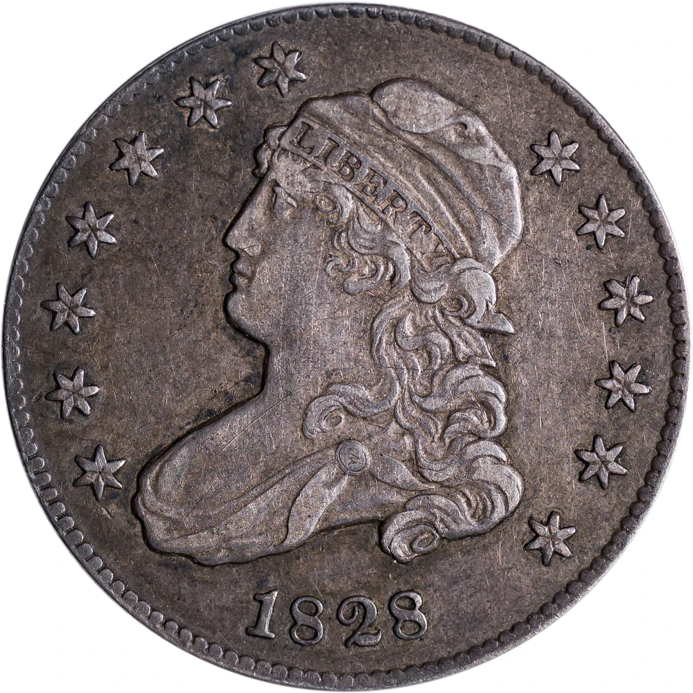 AU-50 1828 Bust Quarter