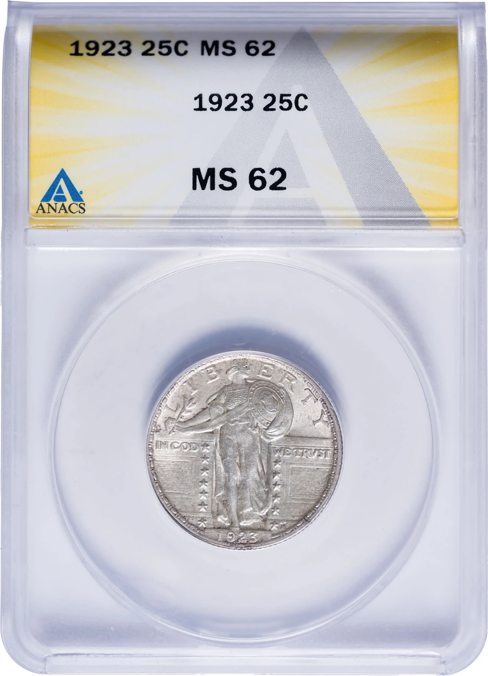 ANACS MS-62 1923 Standing Liberty Quarter