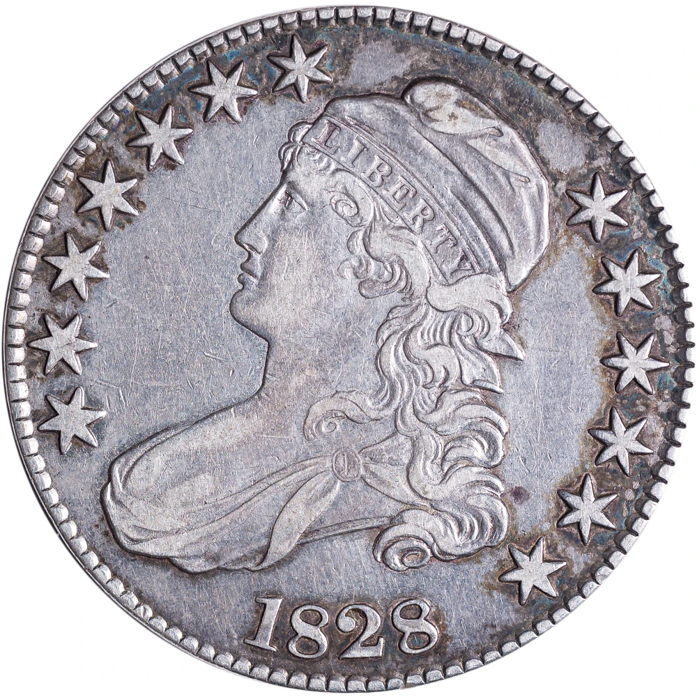 EF-40+ 1828 Capped Bust Half Dollar