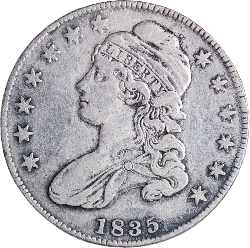 EF-40 1835 Capped Bust Half Dollar