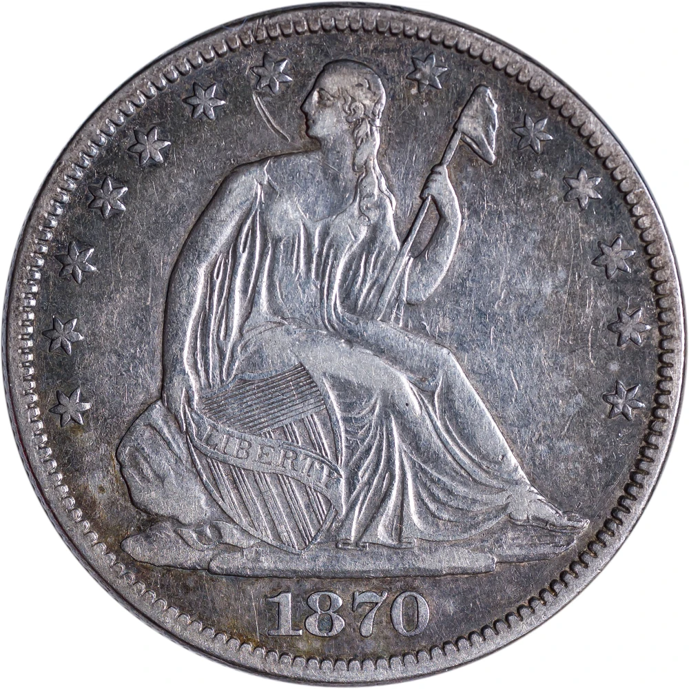 EF-40 1870 Seated Liberty Half