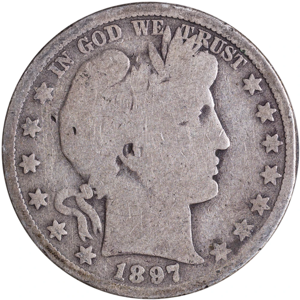 AG/G-3+ 1897-O Barber Half Dollar