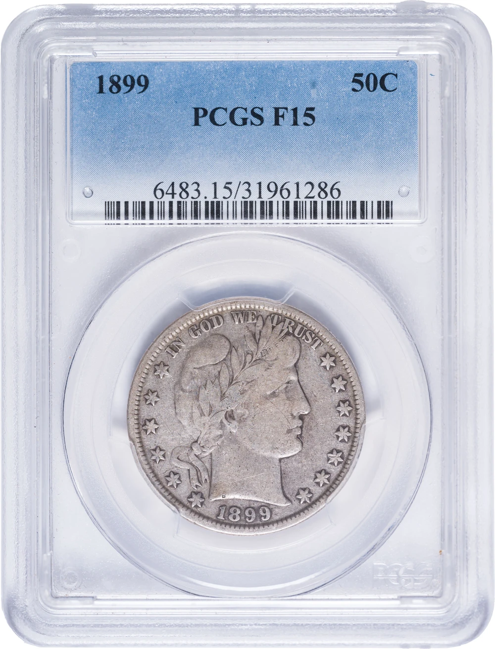 PCGS Fine-15 1899 Barber Half Dollar