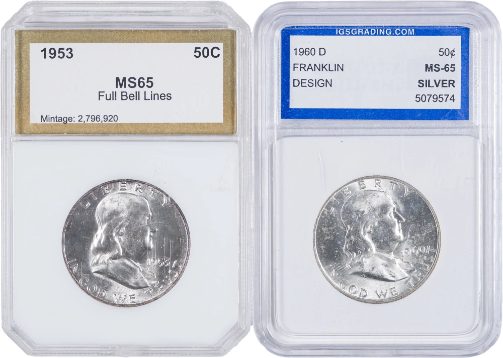 Third-Party Certified Franklin Half Dollar Duo
