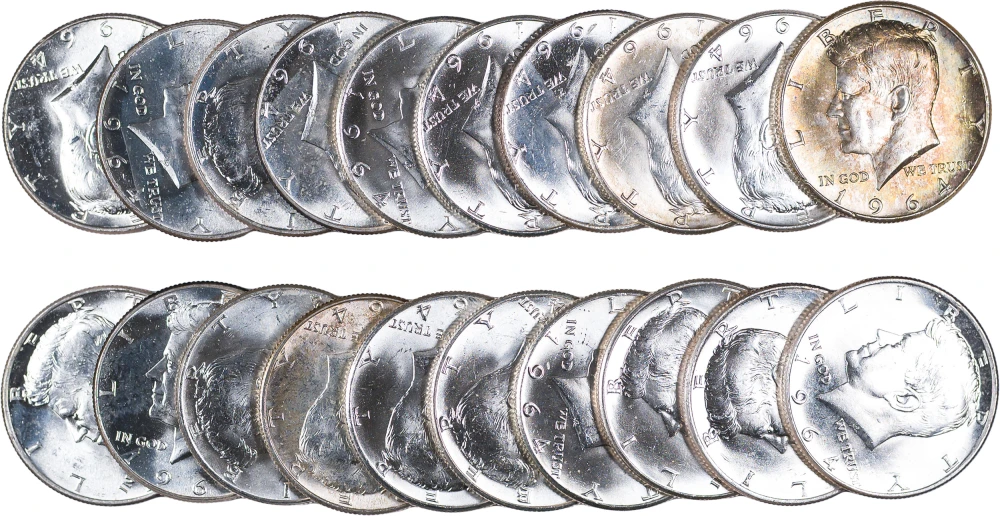 Unc Roll 1964 Kennedy Half Dollars