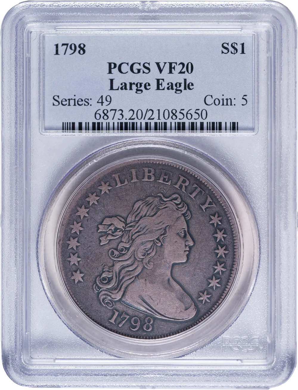 PCGS VF-20 1798 Draped Bust Dollar