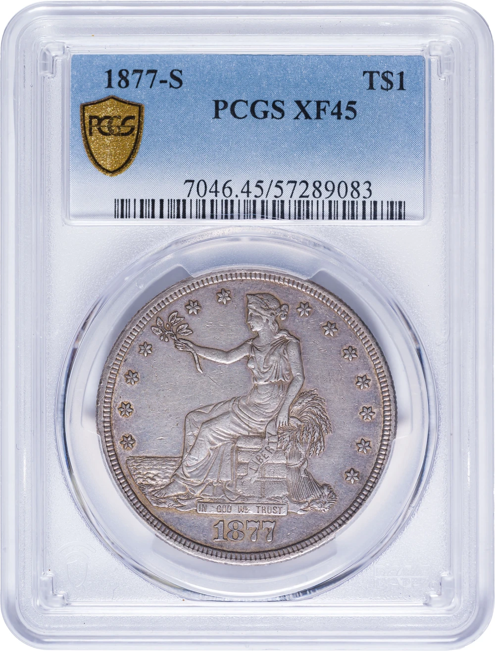 PCGS EF-45 1877-S Trade Dollar