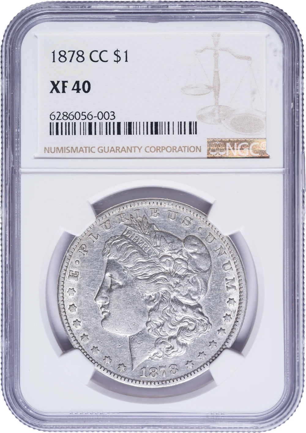 NGC EF-40 1878-CC Morgan Dollar