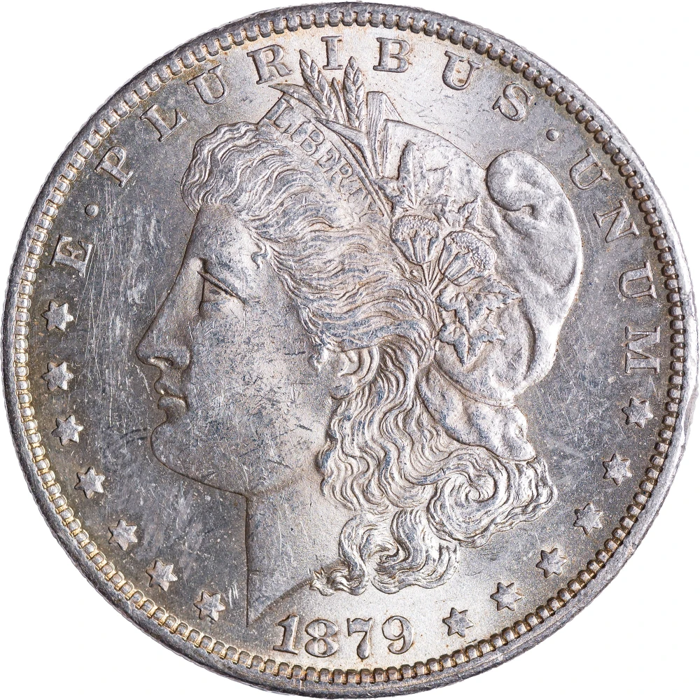 MS-60+ 1879-O Morgan Dollar