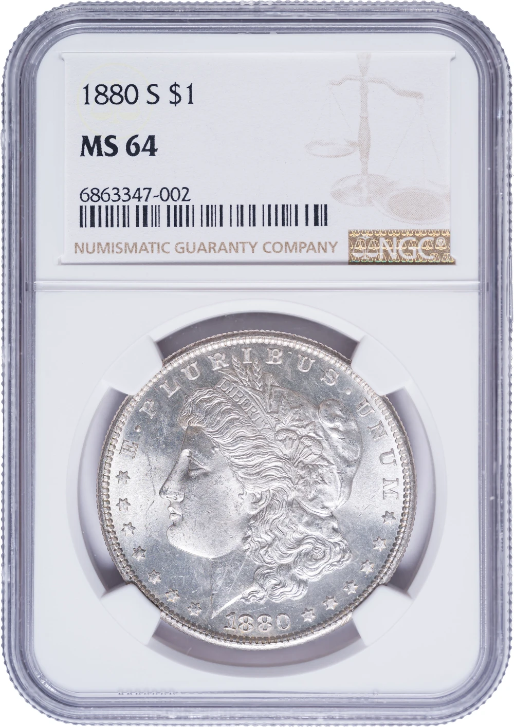 NGC MS-64 1880-S Morgan Dollar