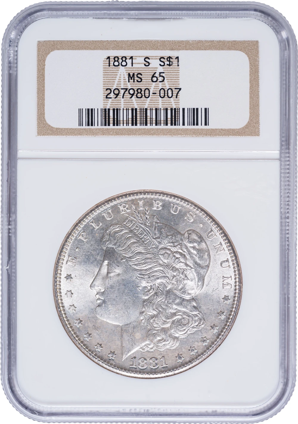 NGC MS-65 1881-S Morgan Dollar