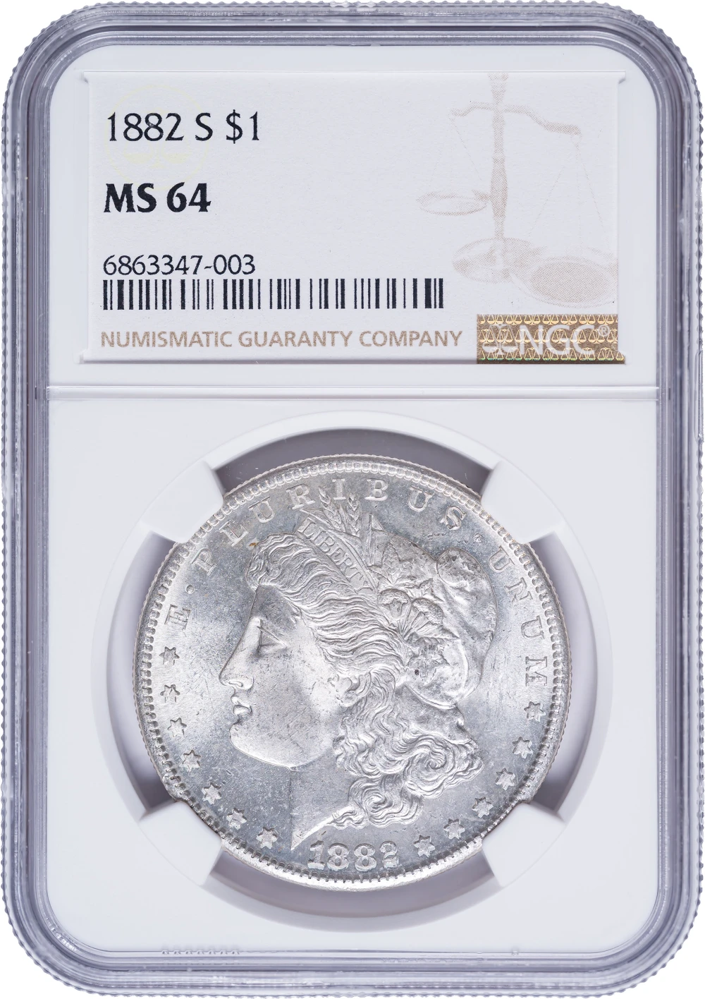 NGC MS-64 1882-S Morgan Dollar