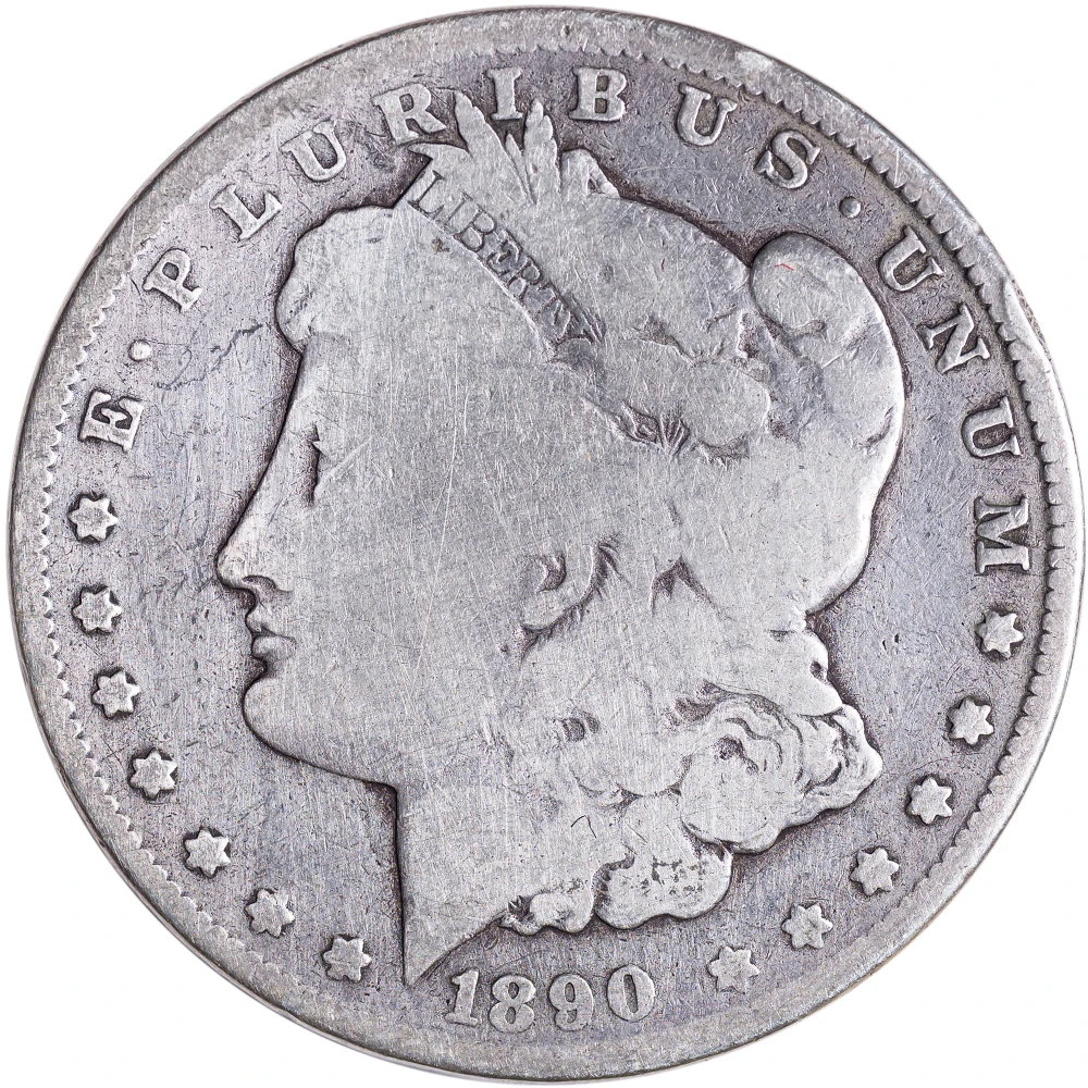 G-VG-6 1890-CC Morgan Dollar